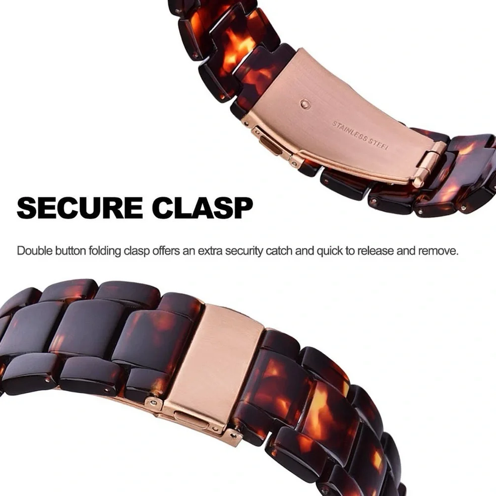 Resin Bracelet Light Weight Bands for Smart Watch- White